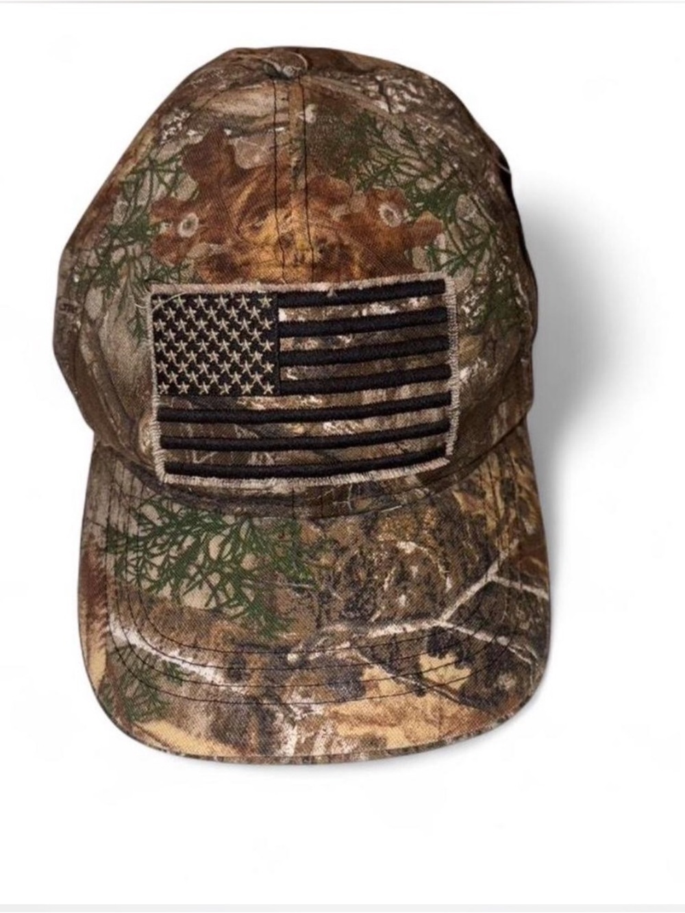 Camo American Flag Baseball Cap - Men's Adjustable Hat